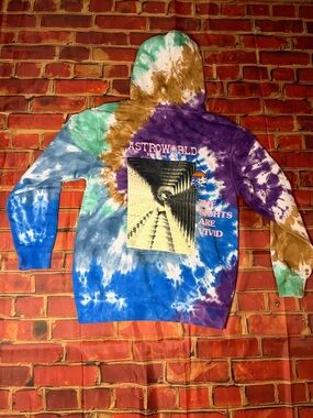 Astroworld Brand New Men’s Medium Tie-Dye Pullover Hoodie